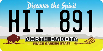 ND license plate HII891