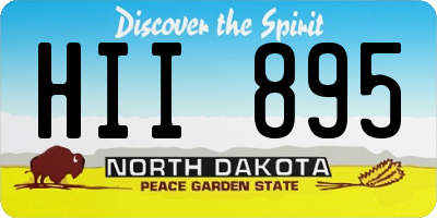 ND license plate HII895