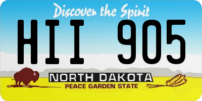 ND license plate HII905