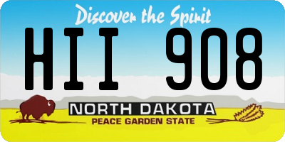 ND license plate HII908