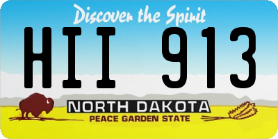 ND license plate HII913