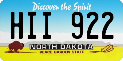 ND license plate HII922