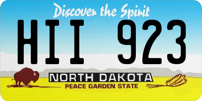ND license plate HII923