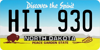 ND license plate HII930