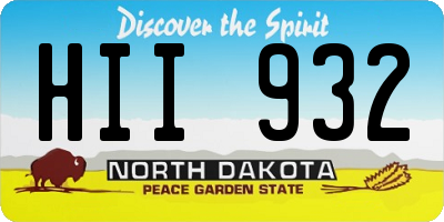 ND license plate HII932