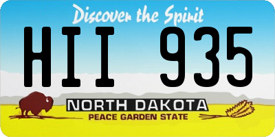ND license plate HII935