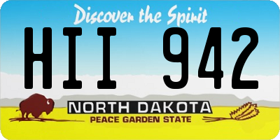 ND license plate HII942