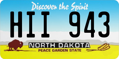 ND license plate HII943