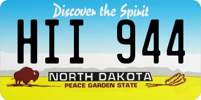 ND license plate HII944