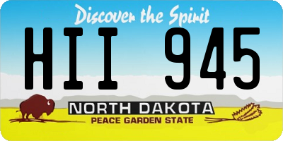 ND license plate HII945