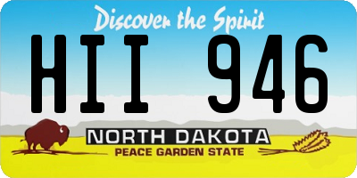 ND license plate HII946
