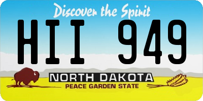 ND license plate HII949