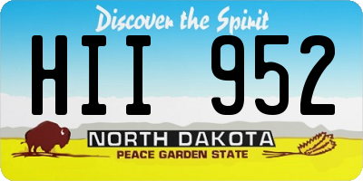 ND license plate HII952