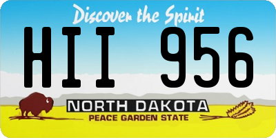ND license plate HII956