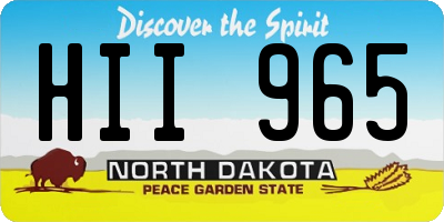 ND license plate HII965