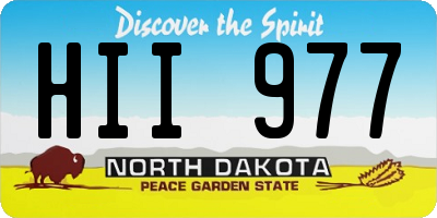 ND license plate HII977