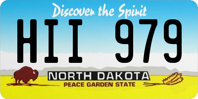ND license plate HII979