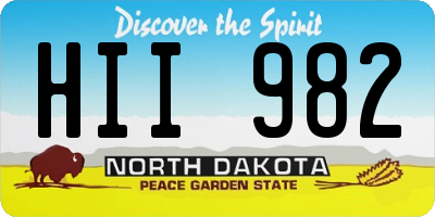 ND license plate HII982