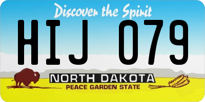 ND license plate HIJ079