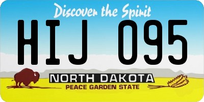 ND license plate HIJ095