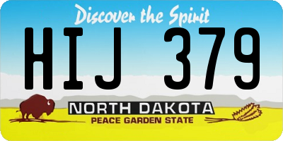 ND license plate HIJ379