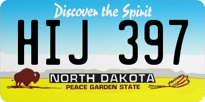 ND license plate HIJ397