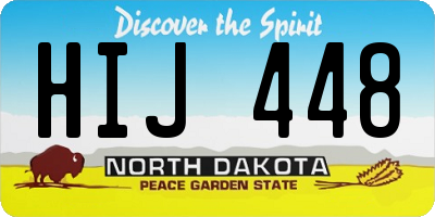 ND license plate HIJ448