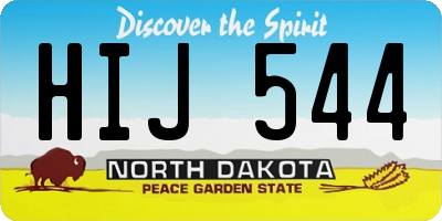 ND license plate HIJ544