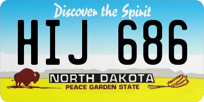 ND license plate HIJ686