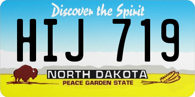 ND license plate HIJ719