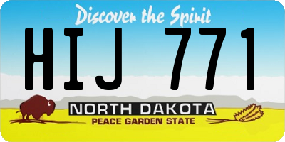 ND license plate HIJ771