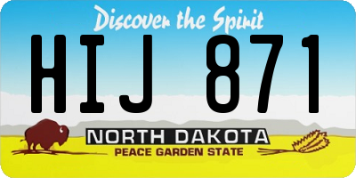 ND license plate HIJ871