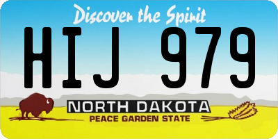 ND license plate HIJ979