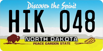 ND license plate HIK048
