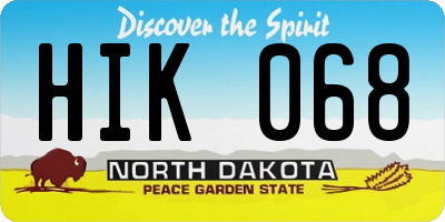 ND license plate HIK068