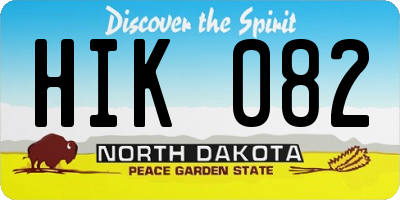 ND license plate HIK082
