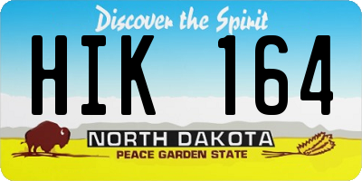 ND license plate HIK164