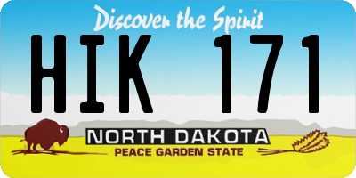 ND license plate HIK171