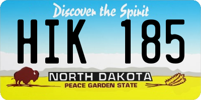 ND license plate HIK185