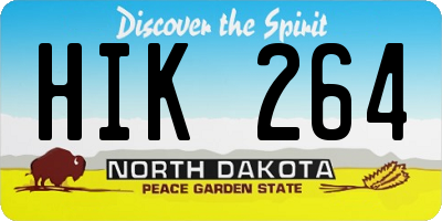 ND license plate HIK264