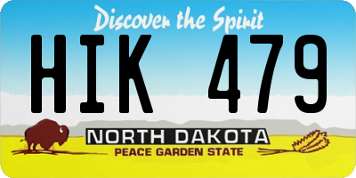 ND license plate HIK479