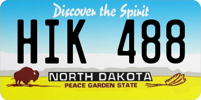 ND license plate HIK488