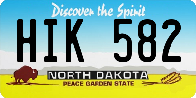 ND license plate HIK582