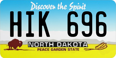 ND license plate HIK696