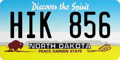 ND license plate HIK856
