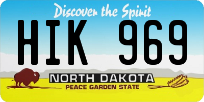 ND license plate HIK969