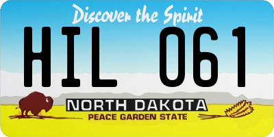 ND license plate HIL061