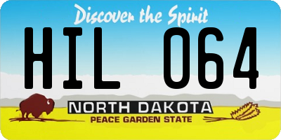 ND license plate HIL064