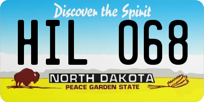 ND license plate HIL068