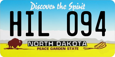 ND license plate HIL094